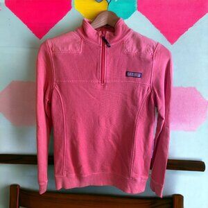Vinyard Vines Pullover Womens XS 1/2 Zip Shep Long Sleeve Pullover Coral Pink